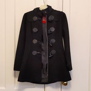 Black XS KnightsBridge teen wool/acrylic light coat
